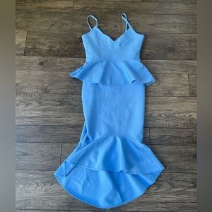 Blue Peplum High Low Dress from Vici!